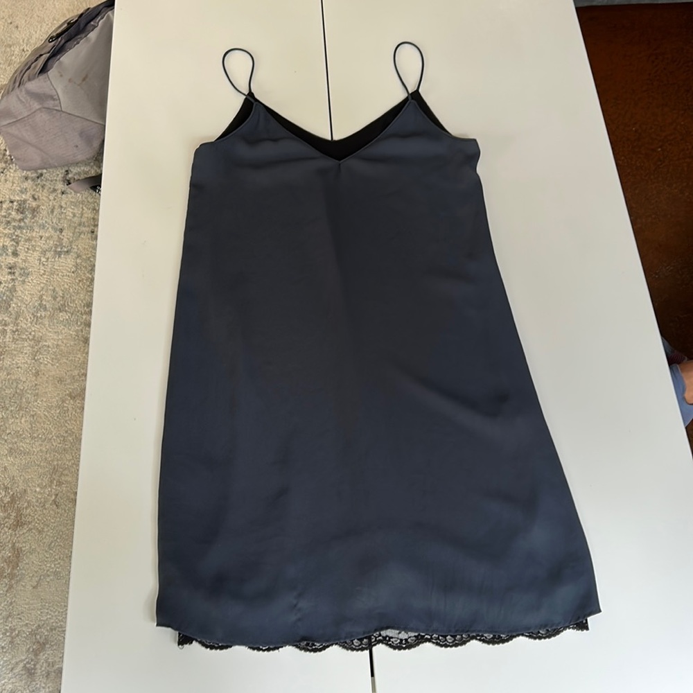 Zara Chic dress, XS. Navy blue really comfy.